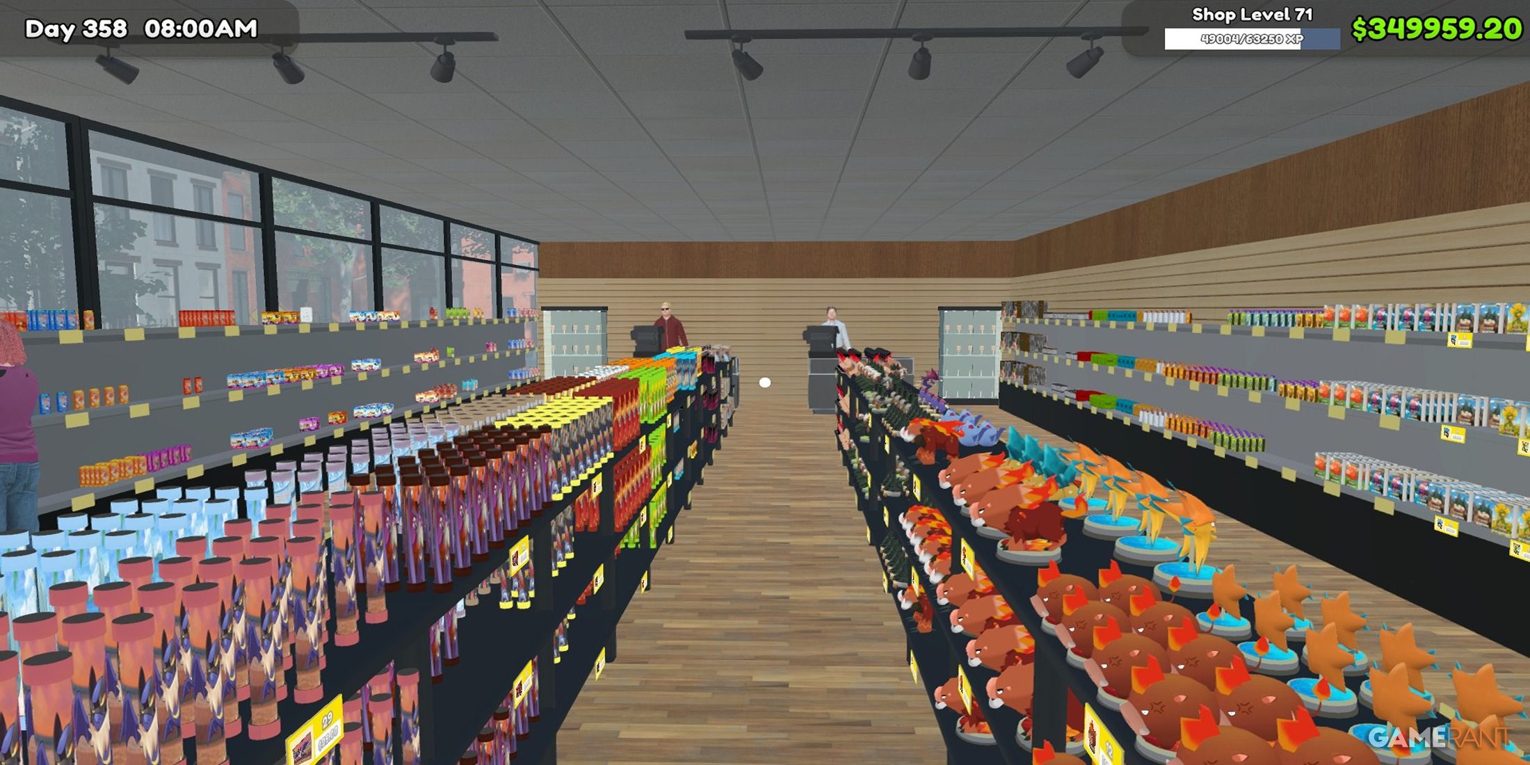 Products Arranged In Color Order In TCG Card Shop Simulator