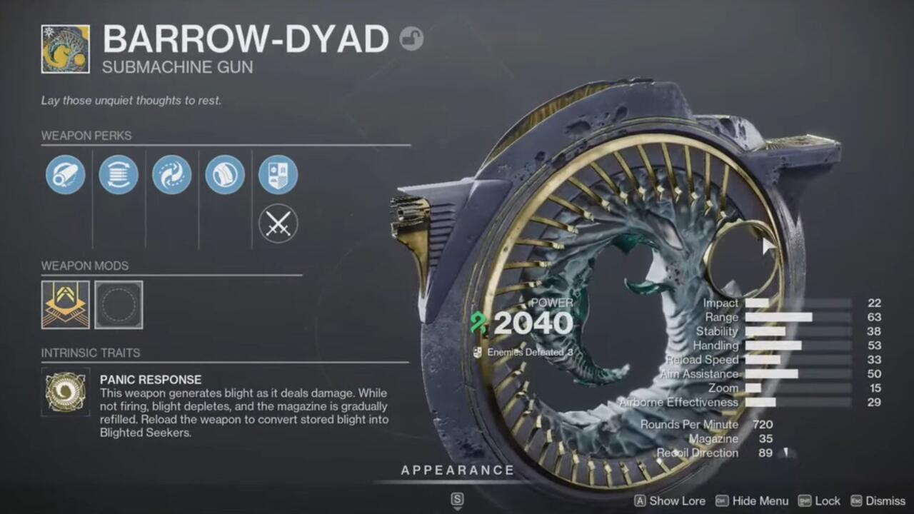 Barrow-Dyad Exotic submachine gun