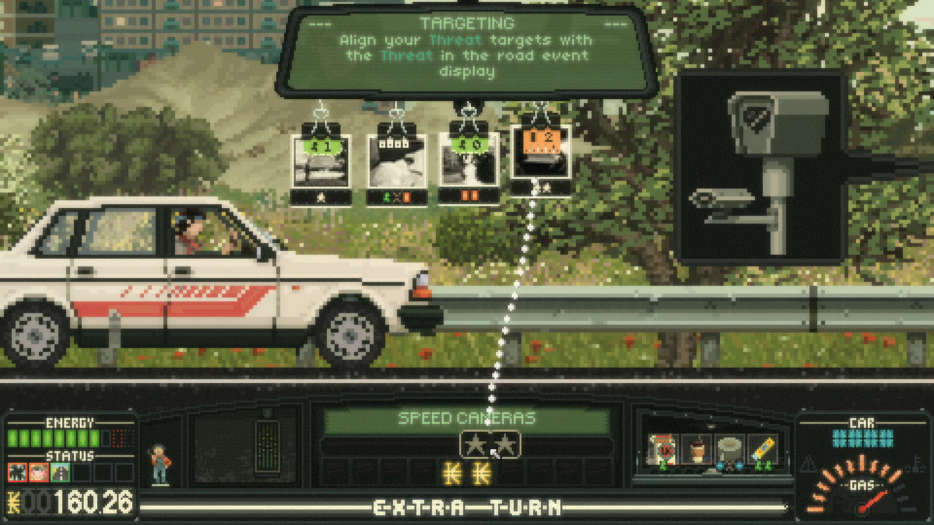 Keep Driving Steam RPG: A battle screen from Steam RPG Keep Driving