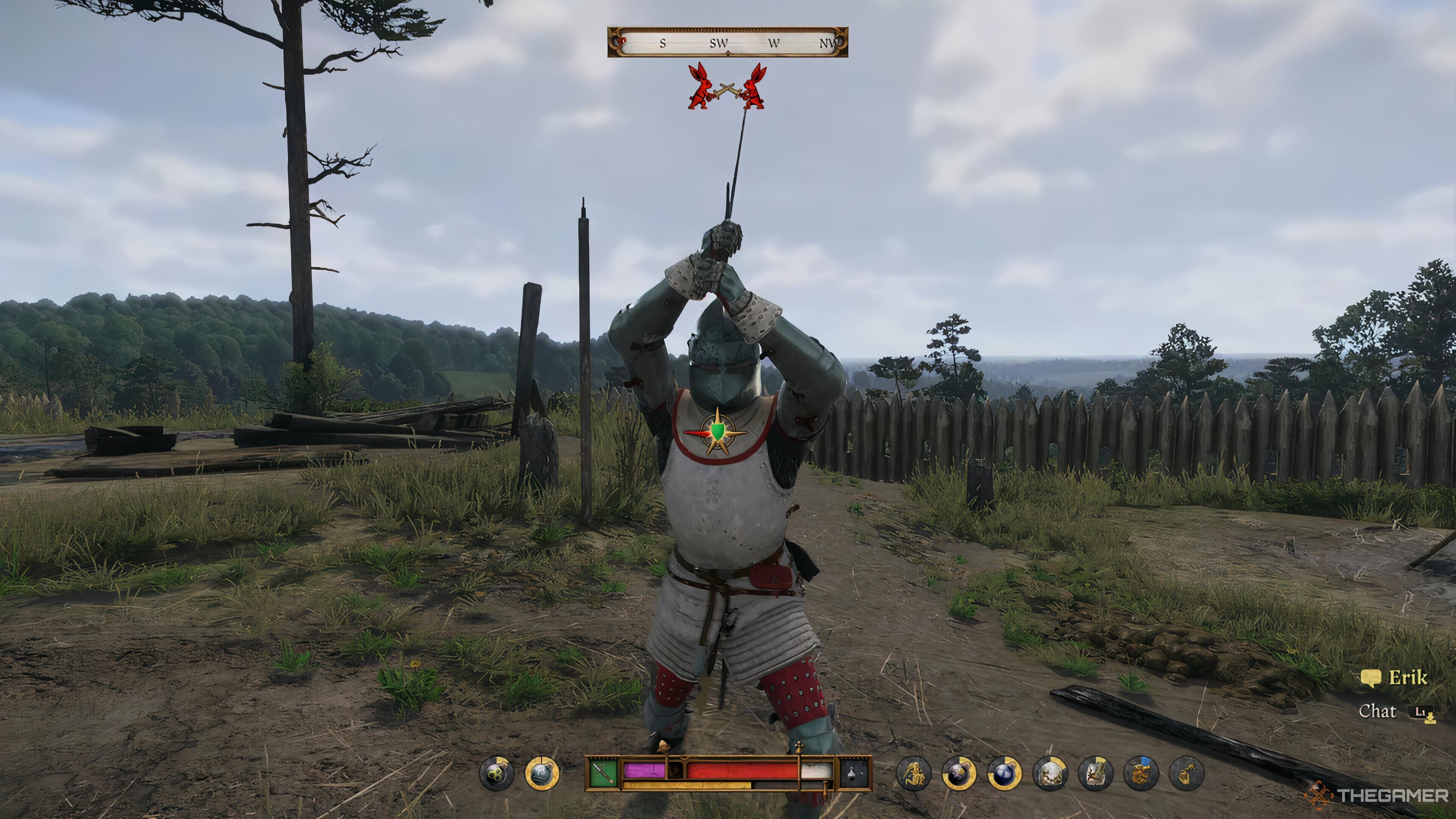 Erik attacking in Kingdom Come: Deliverance 2.