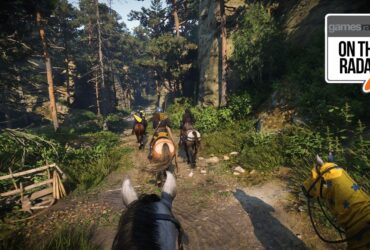 Riding on a horse with a group of companions in Kingdom Come: Deliverance 2