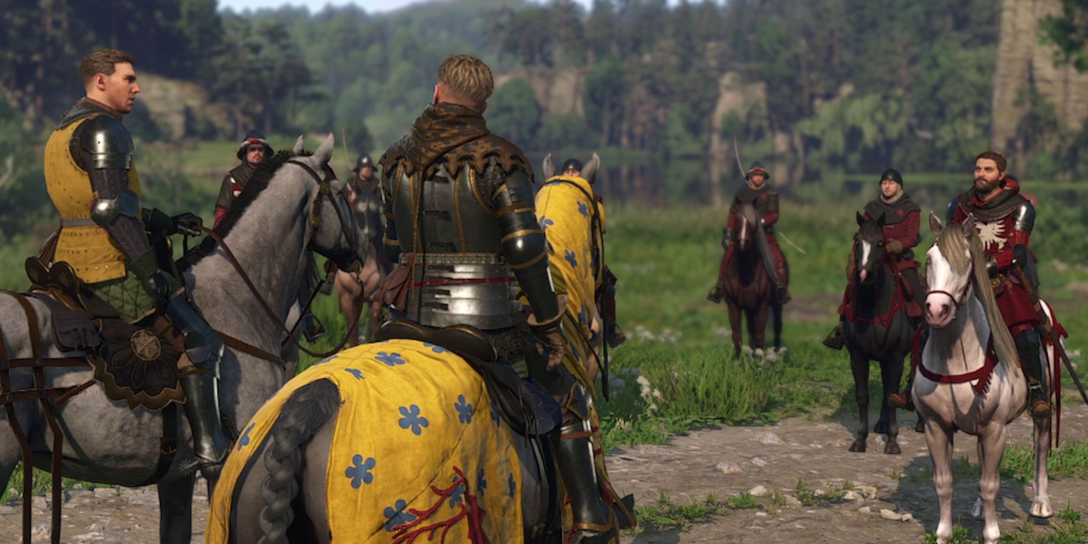 henry and hans talking to captain thomas in kingdom come deliverance 2