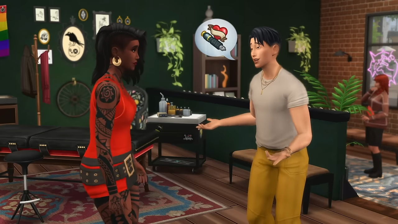 The Sims 4 Businesses & Hobbies Expansion Adds Tattoo Artist Career And Ceramic Incense Burners