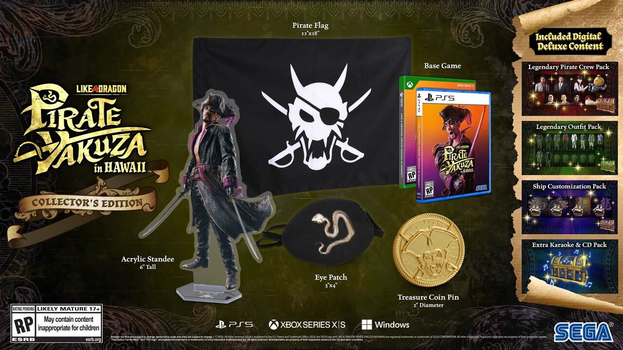 Like a Dragon: Pirate Yakuza in Hawaii Collector's Edition | Deluxe Edition content shown on right side