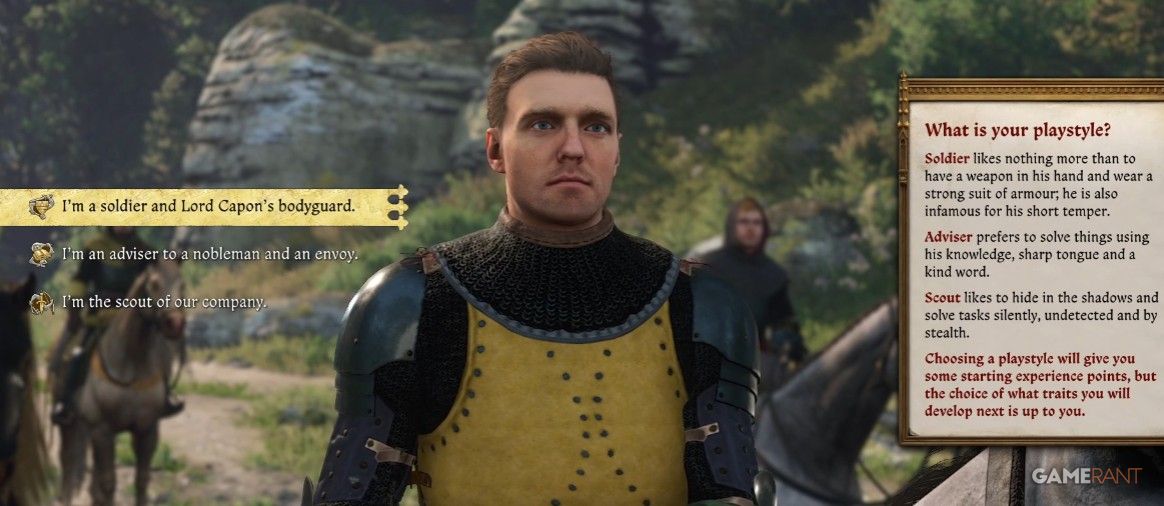 what is your playstyle screen kingdom come deliverance 2