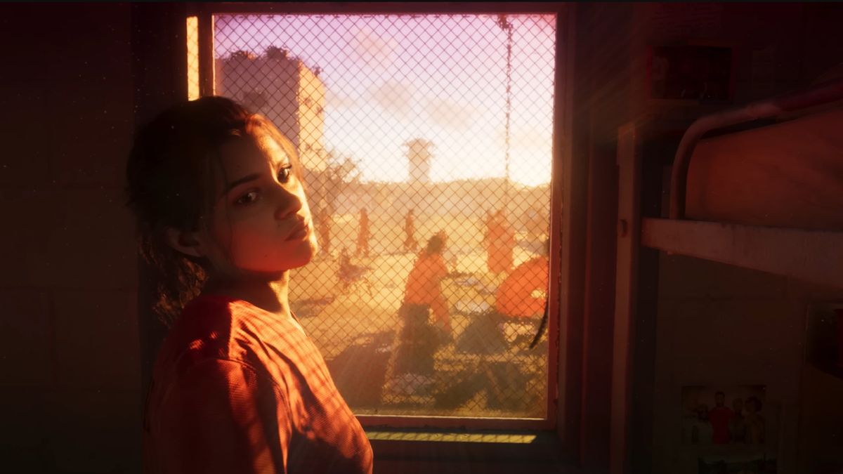 A screenshot of protagonist Lucia from GTA 6