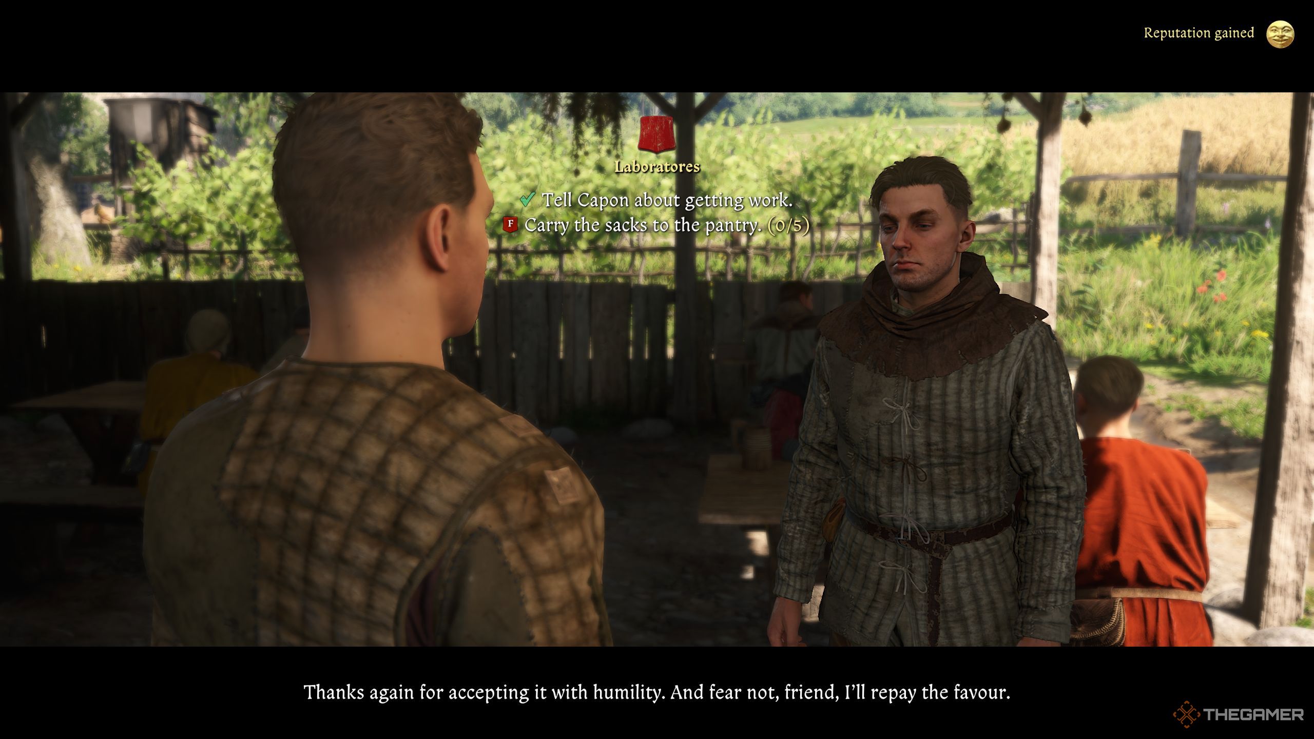 Hans thanking Henry for taking up the work by himself.