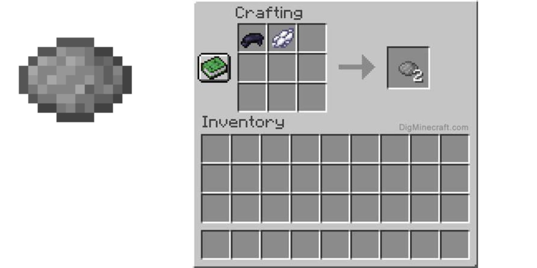 All dyes in Minecraft - Grey Dye 