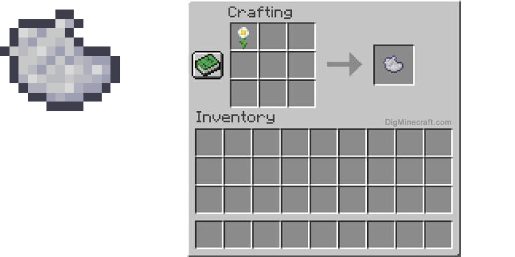 All dyes in Minecraft - Light Grey Dye 