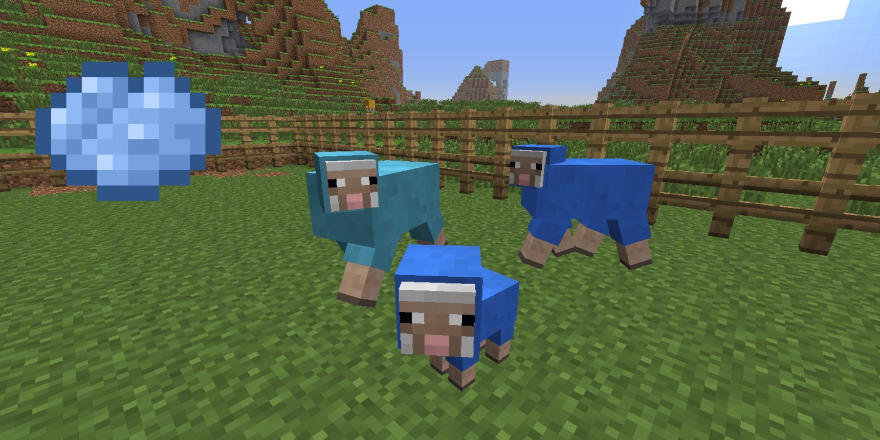 All dyes in Minecraft - Light Blue Dye 