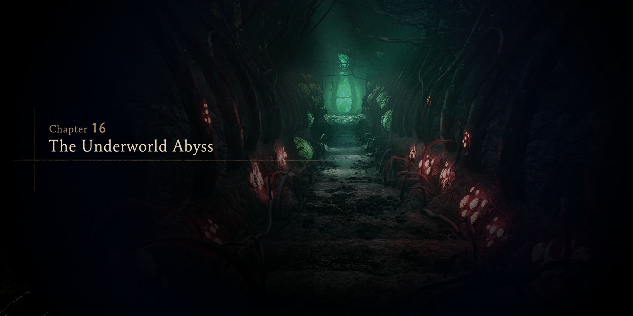 Title Card of Chapter 16, The Underworld Abyss in Ninja Gaiden 2 Black.