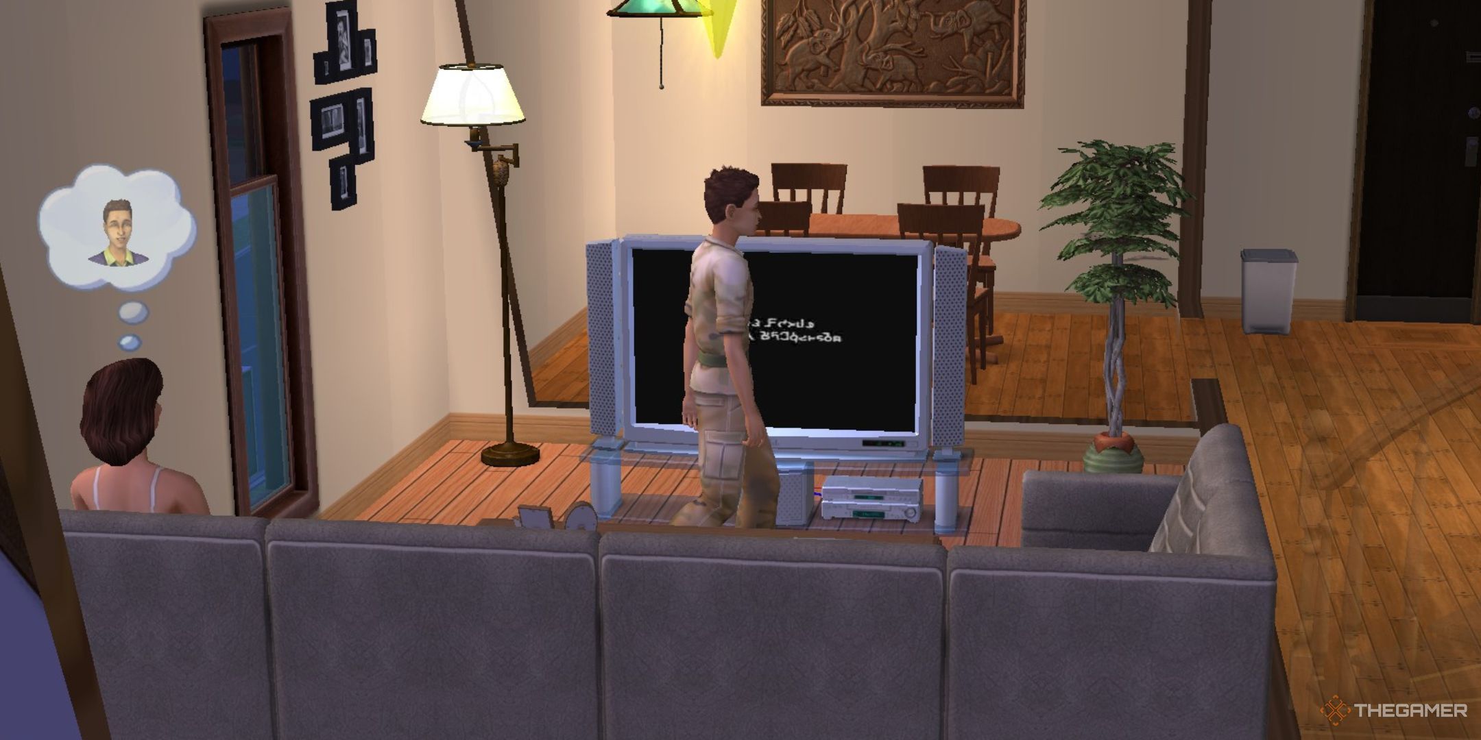 A television is shown in The Sims 2.-1