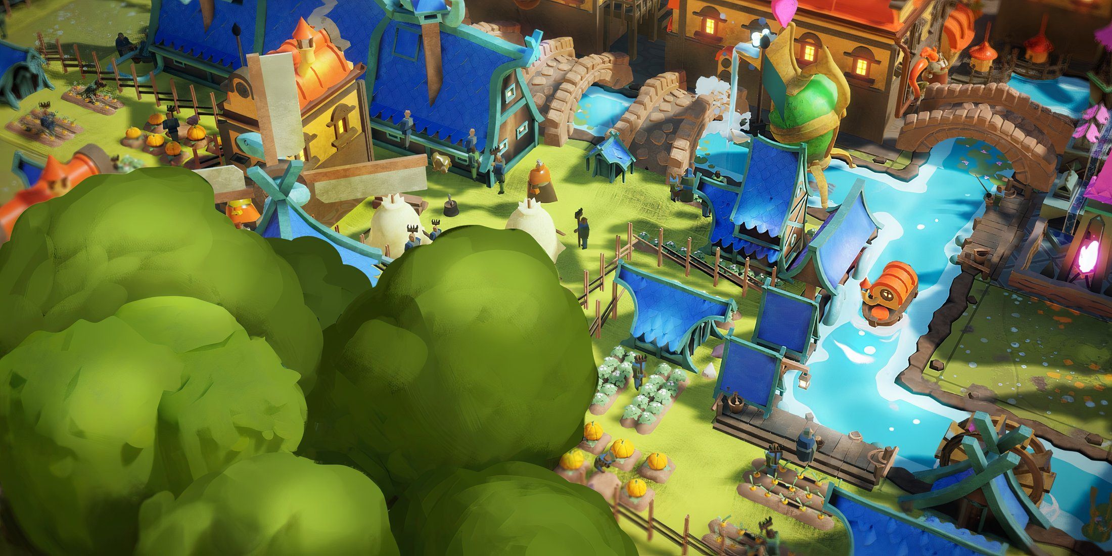 a close-up gameplay shot from River Towns