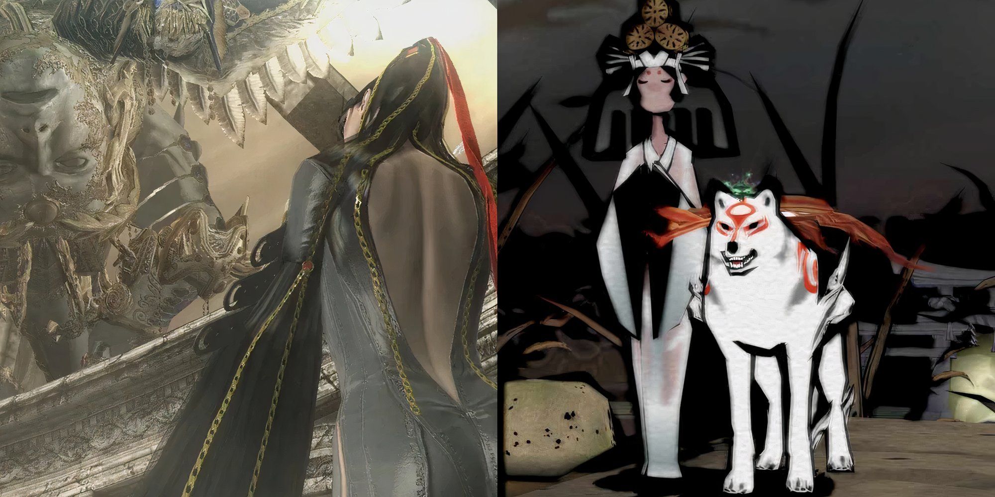 Bayonetta and Okami split image-1