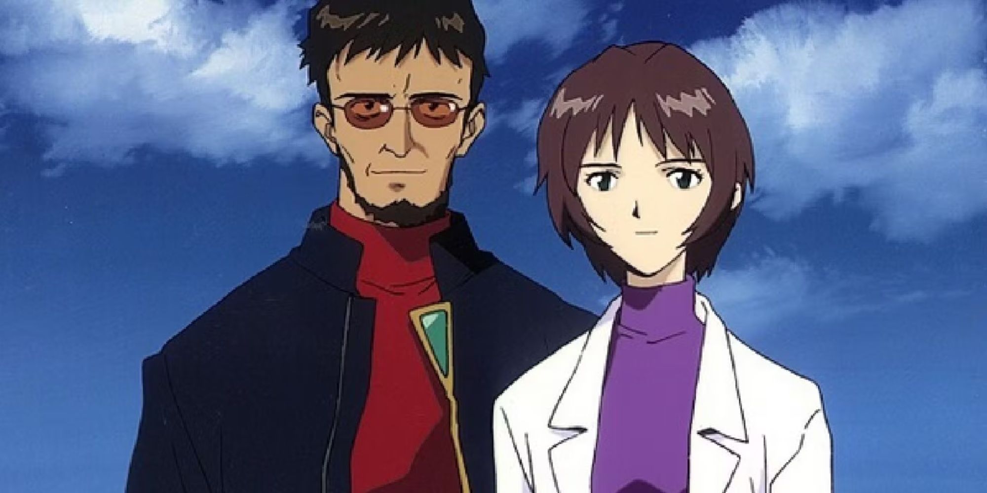 Gendo and Yui in Neon Genesis Evangelion