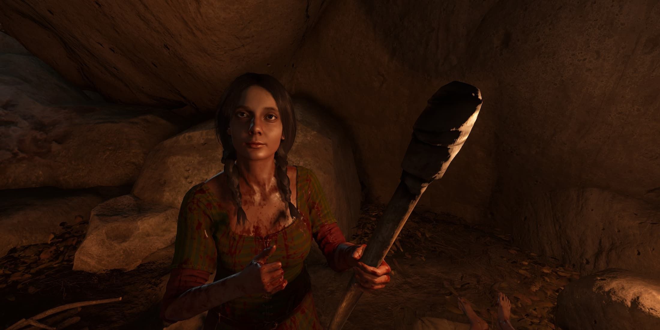 Marika in a cave in KCD2