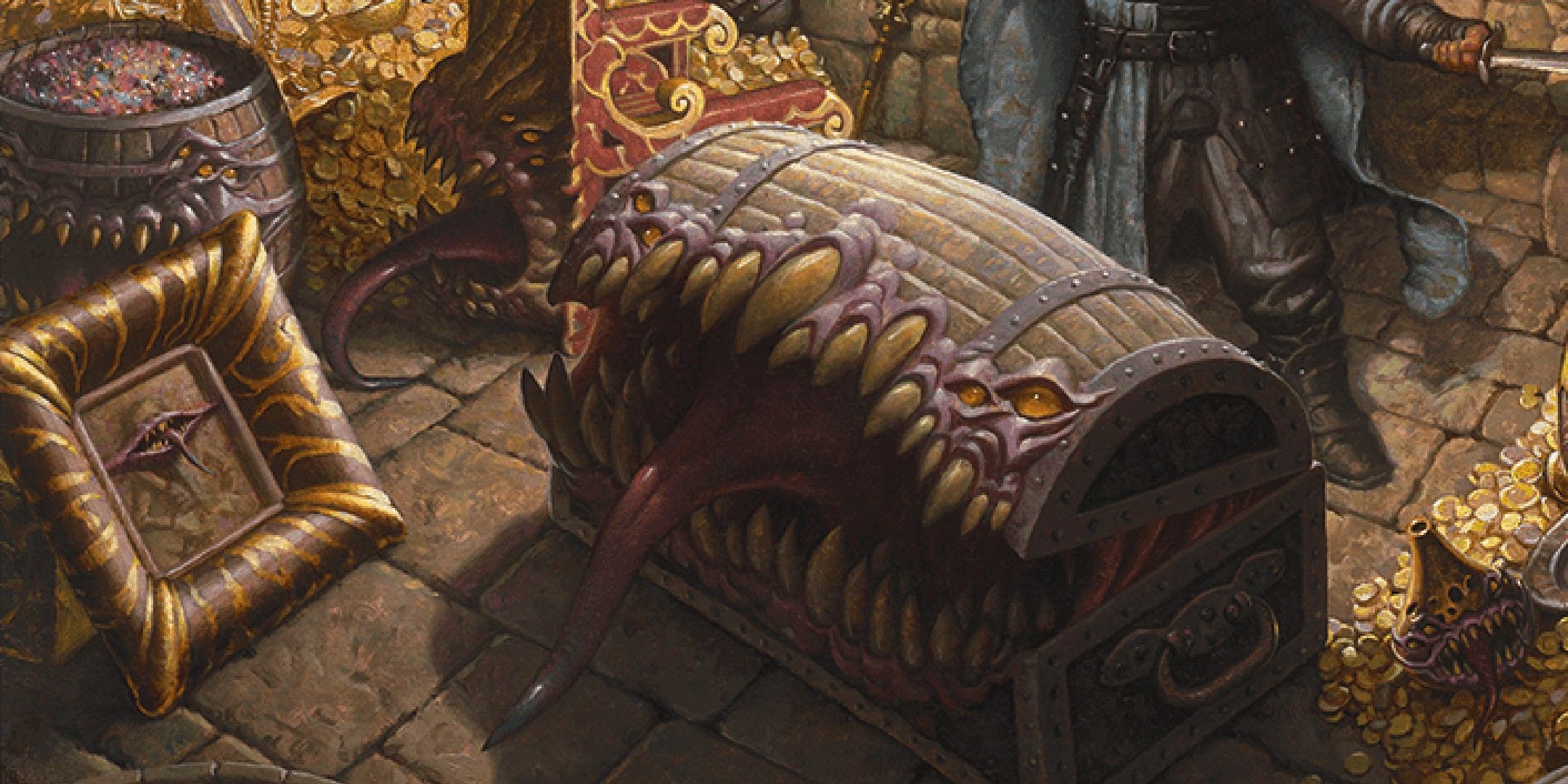 Dungeons & Dragons image showing several mimics.