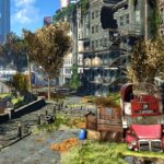 Fallout 4 mod Fallout London screenshot showing a ruinous post-apocalyptic Camden