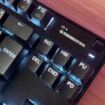 Close up on OLED display panel on SteelSeries Apex Pro TKL Gen 3