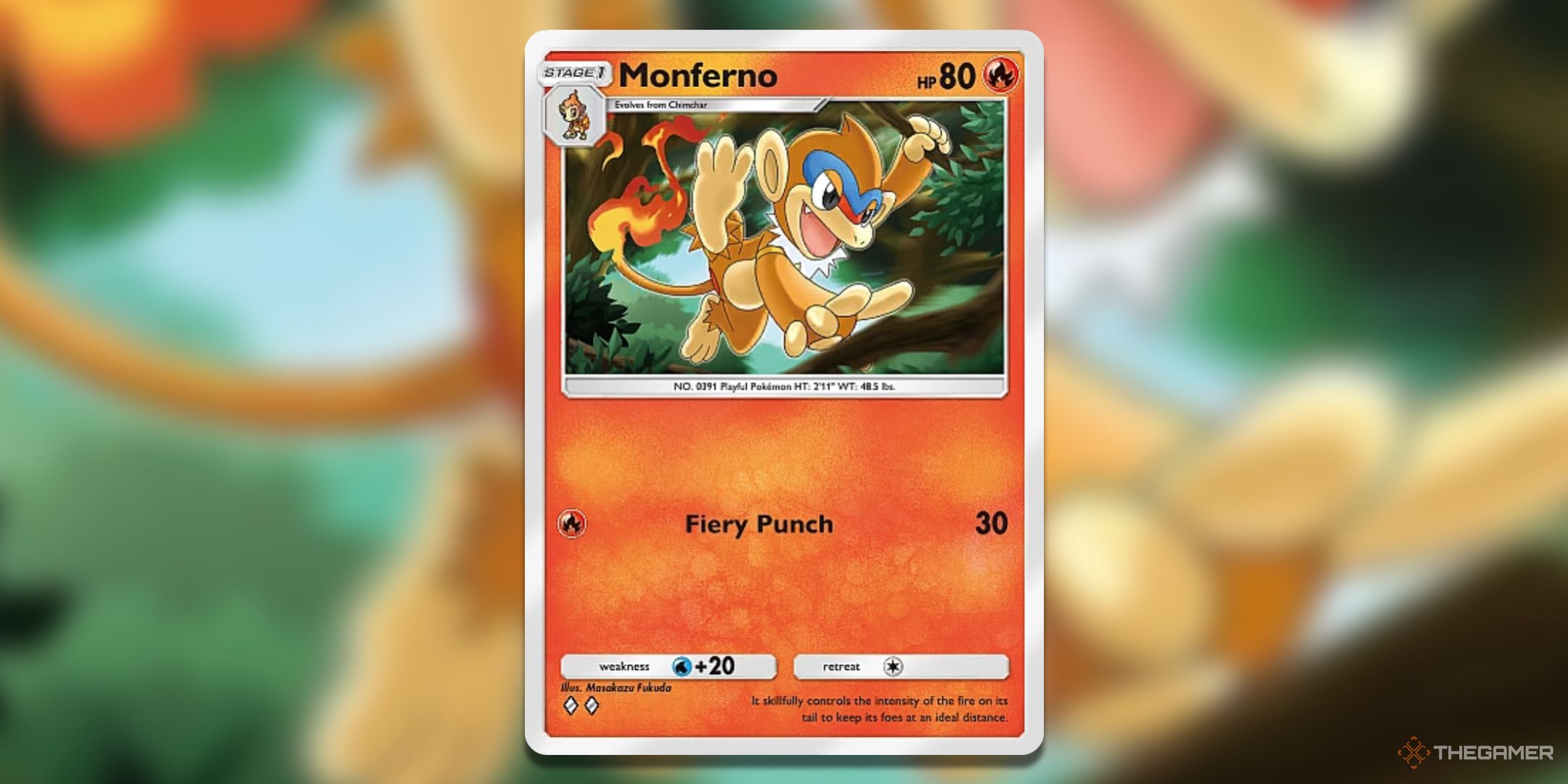 Monferno Pokemon TCG Pocket Space Time Smackdown Card Art