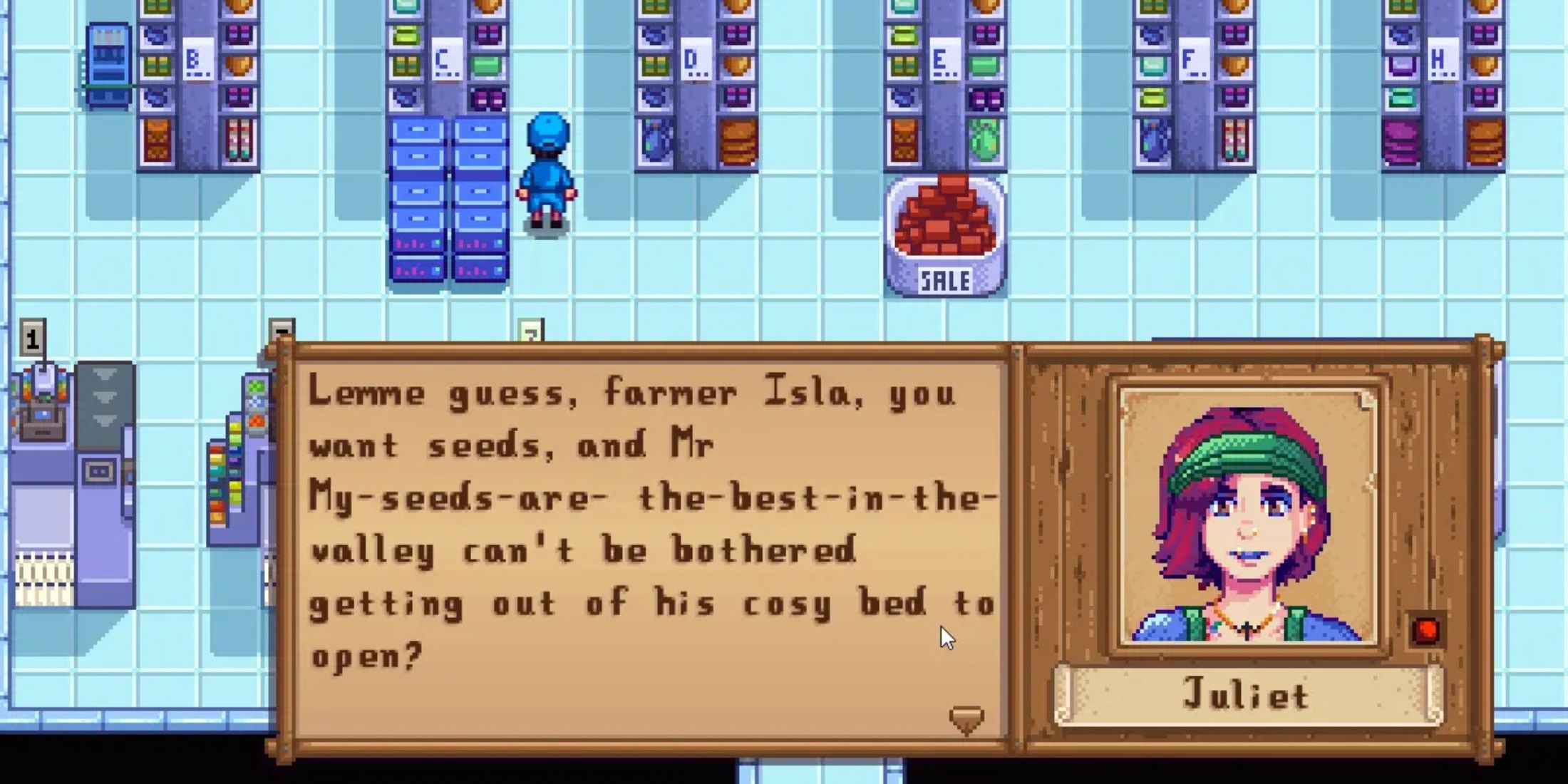 Juliet and Jessie the Joja Clerks stardew valley mod