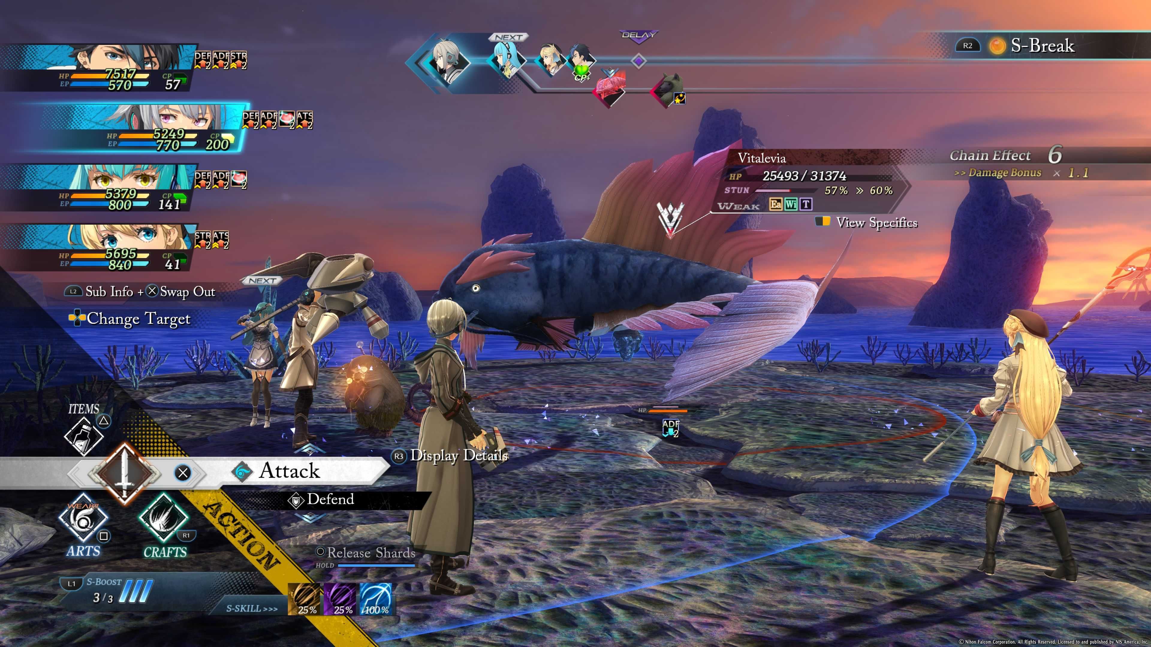 A battle with a large fish in Trails Through Daybreak 2