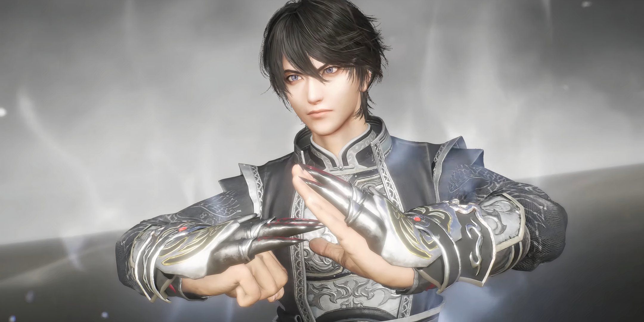 Wanderer preparing his Gauntlets in Dynasty Warriors: Origins.