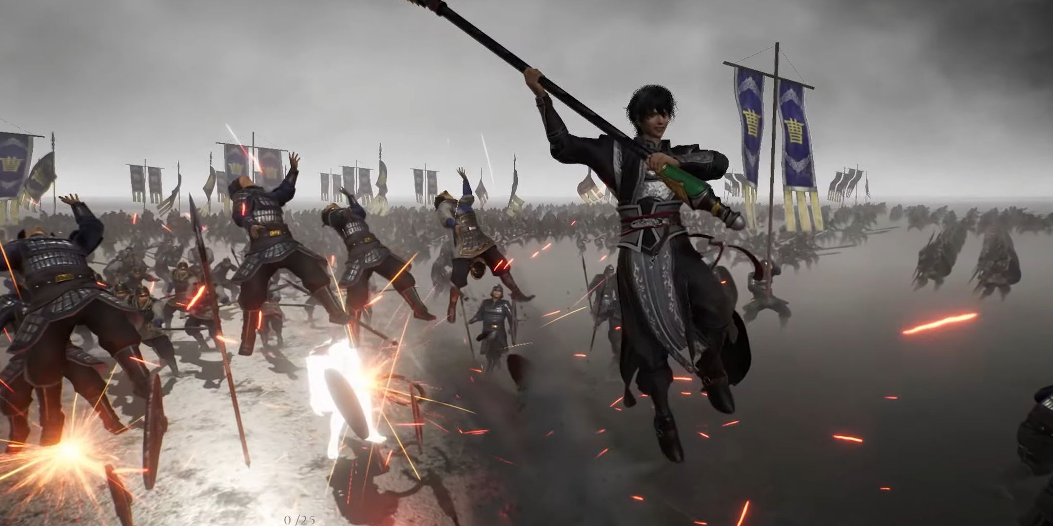 Executing the Rising Cloud Crusher in Dynasty Warriors: Origins.