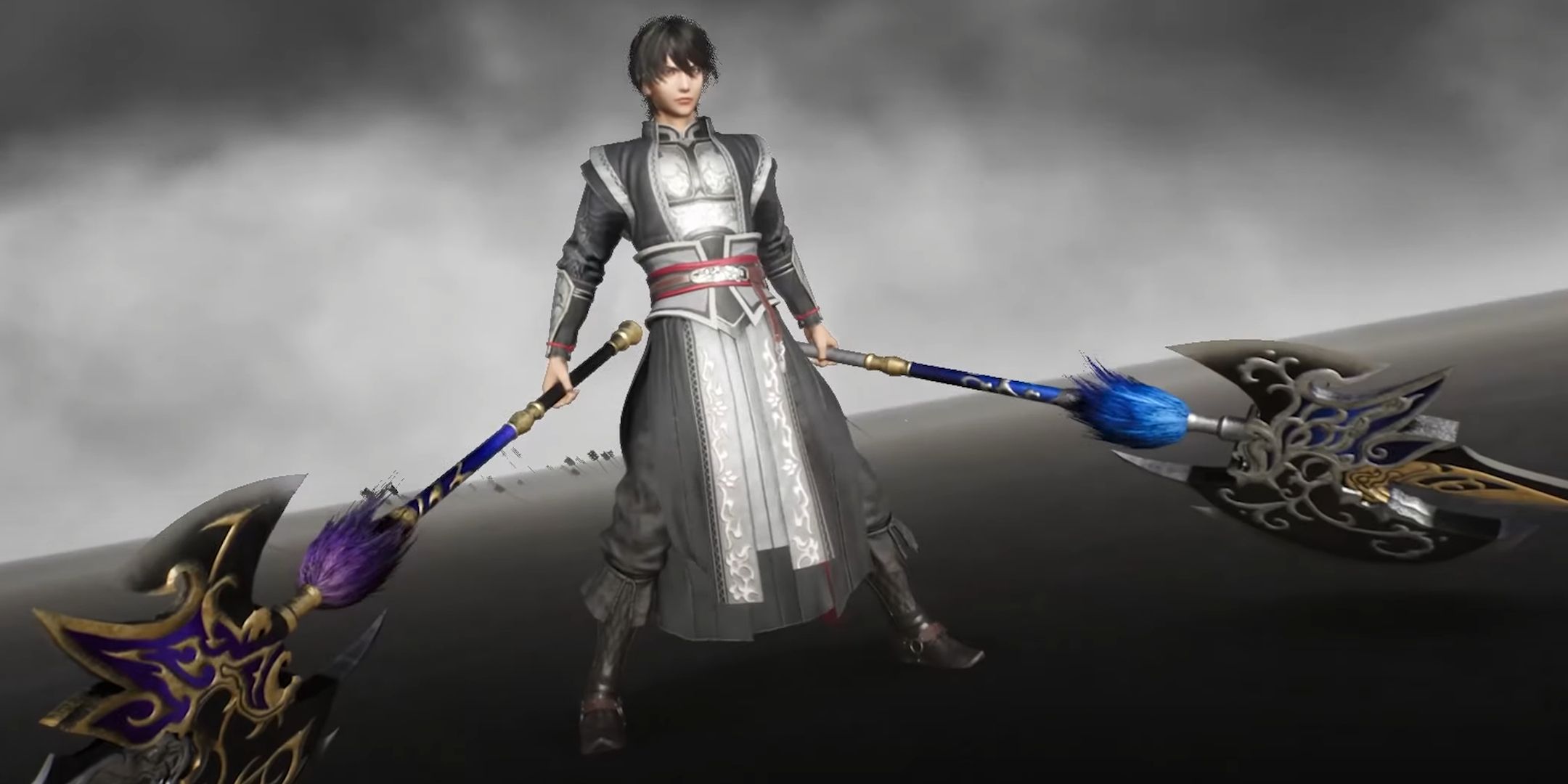 Wanderer wielding the Twin Pikes in Dynasty Warriors: Origins.