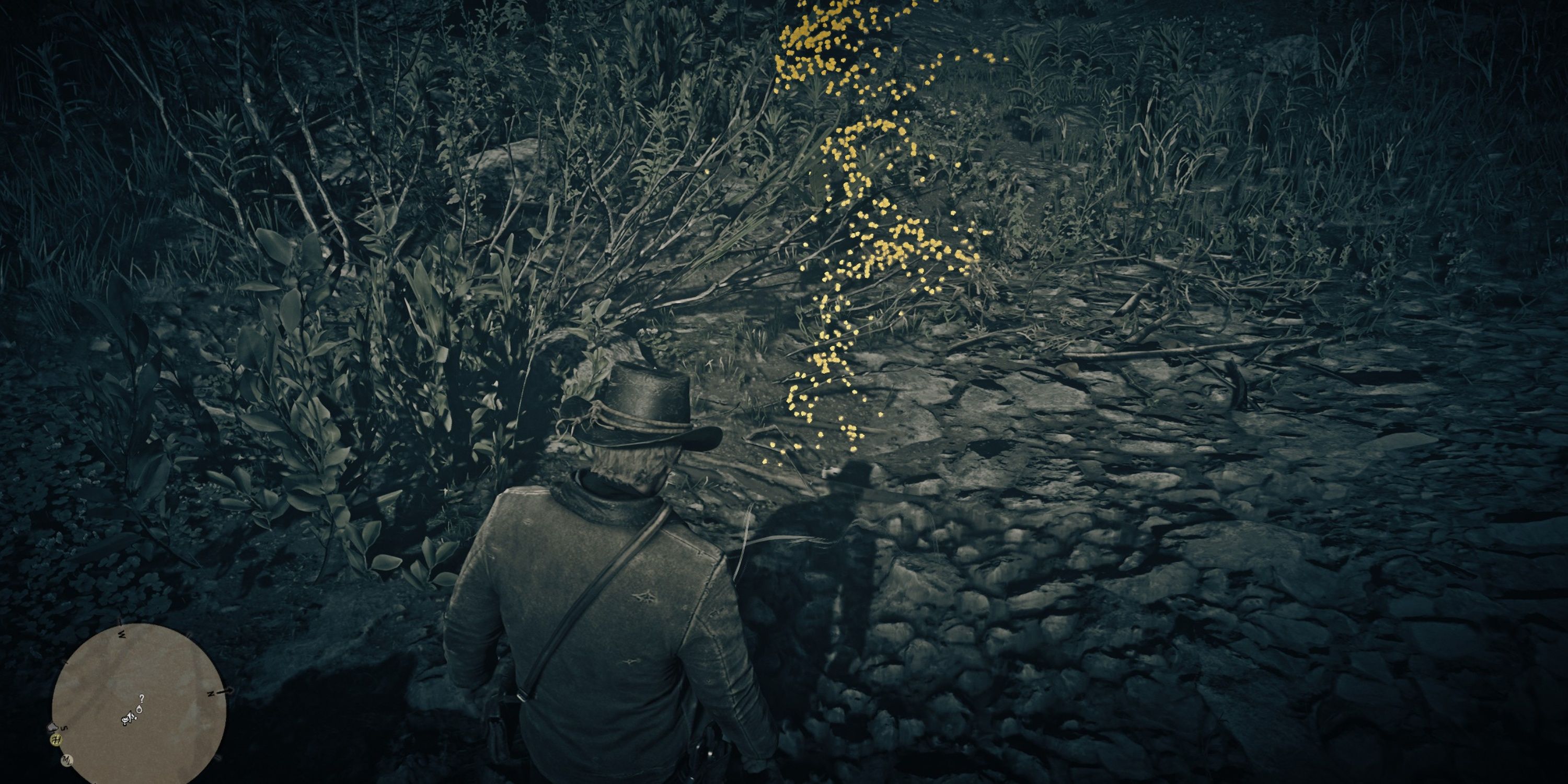 arthur inspects clues for the legendary bear