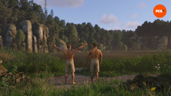 henry and hands enjoying nature in kingdom come 2