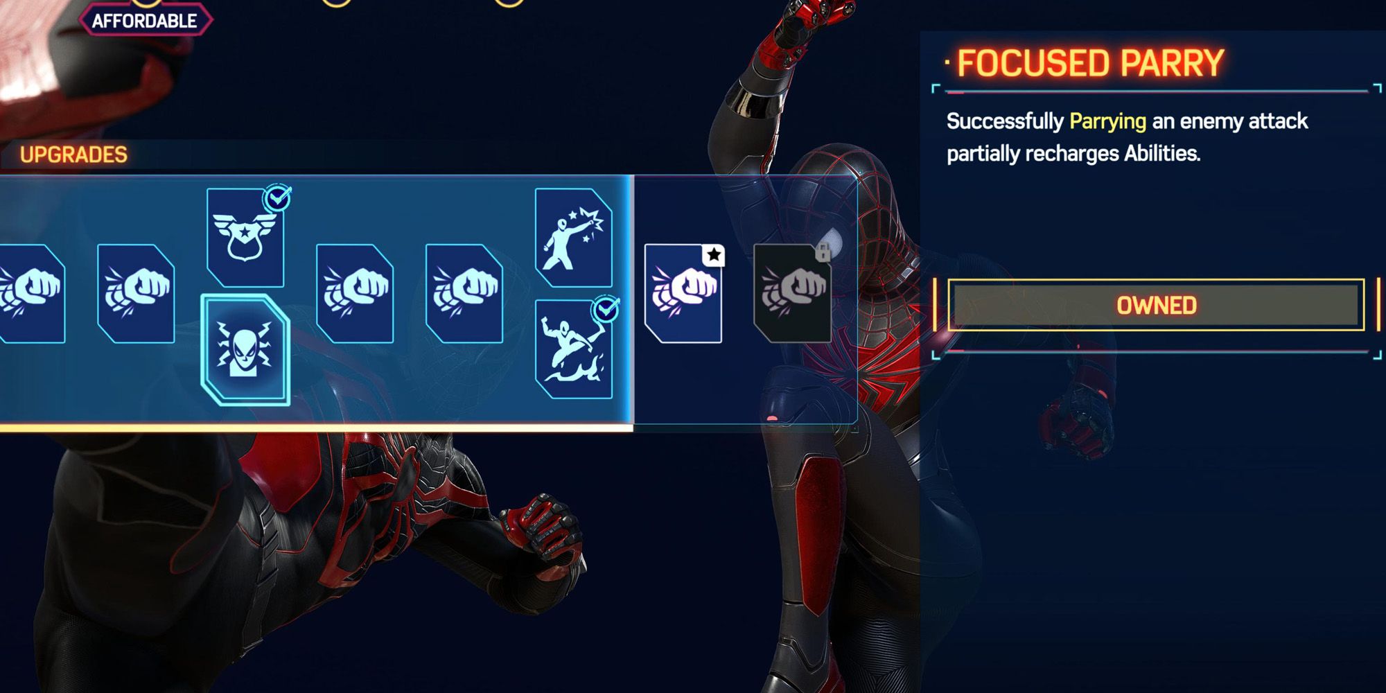 focused parry Spider-Man 2