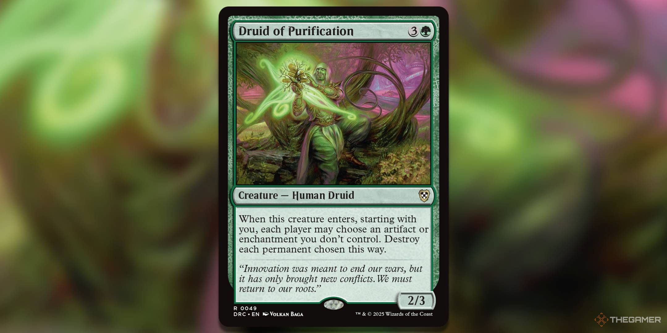 Image of Druid of Purification card in Magic: The Gathering.