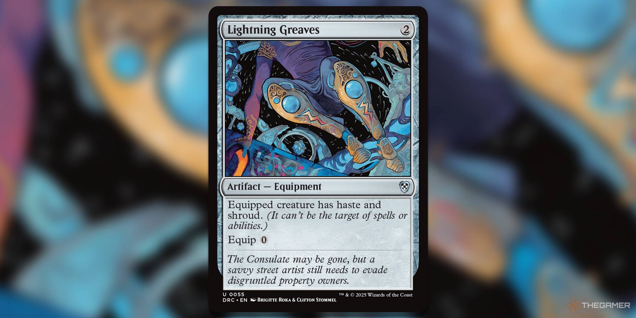 Image of Lightning Greaves card in Magic: The Gathering.