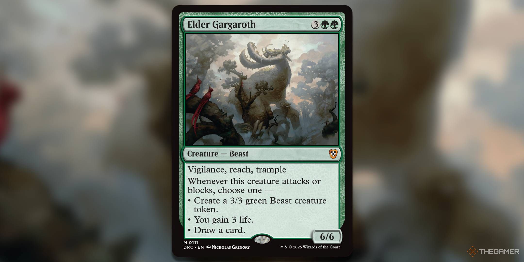 Image of Elder Gargaroth card in Magic: The Gathering.