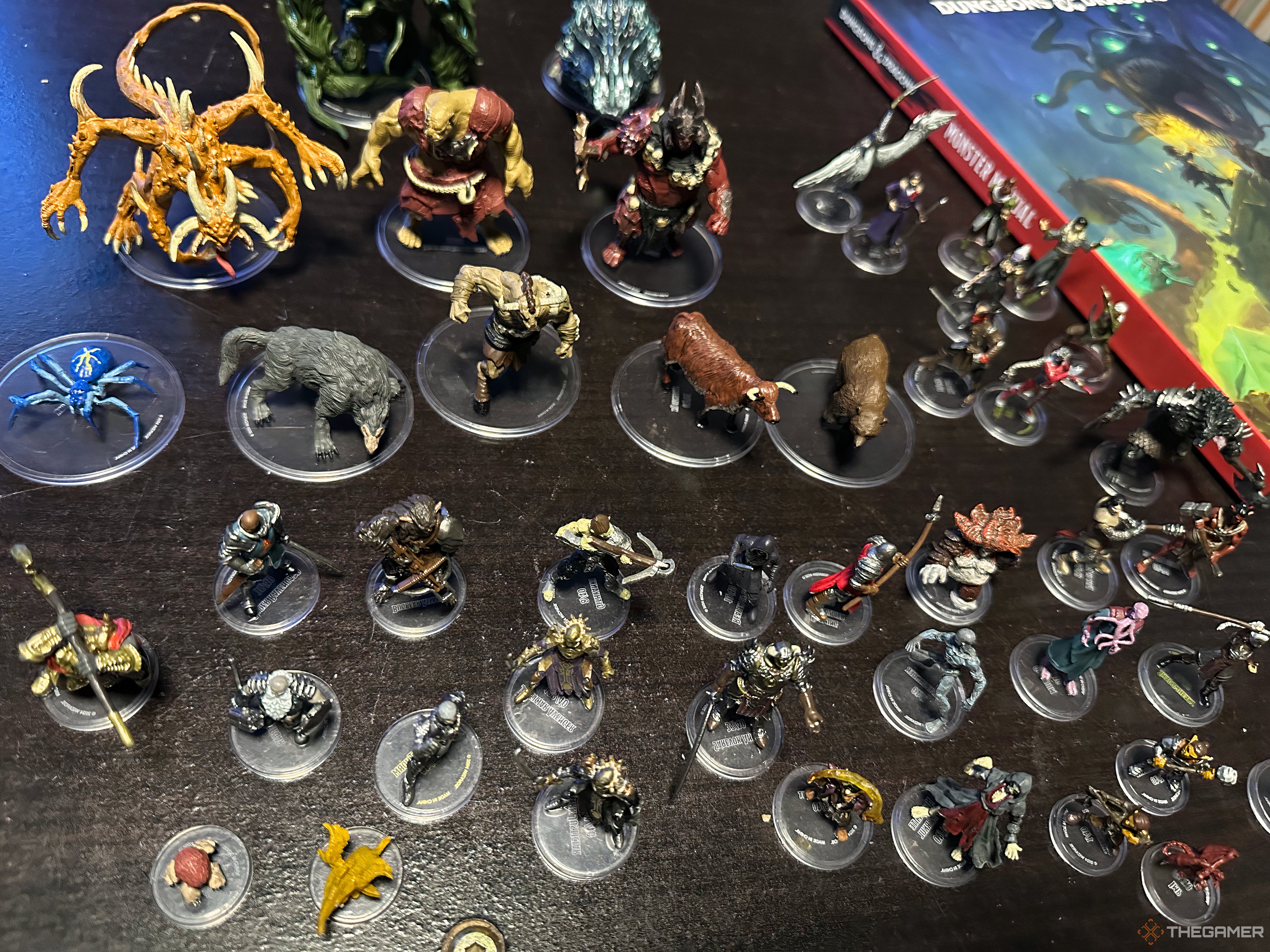 Several Dungeons & Dragons monsters as mini figures from Wizkids Baldur's Gate 3 collection.