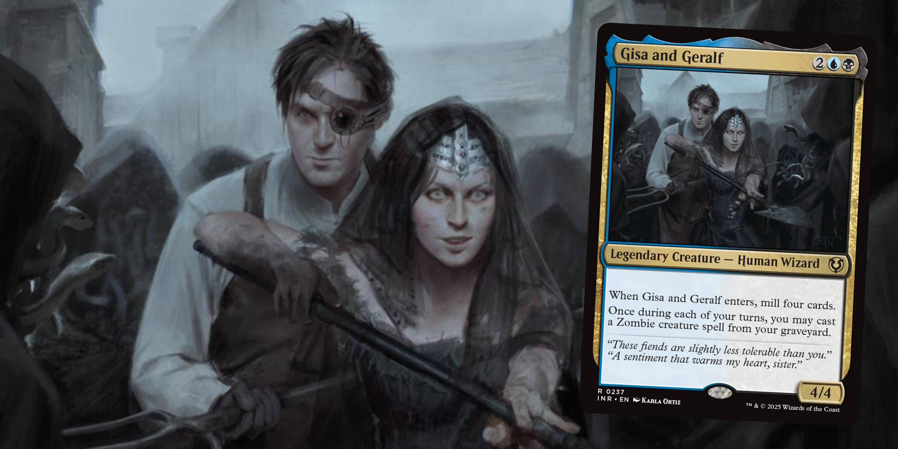 MTG Gisa and Geralf card art with the card next to it.