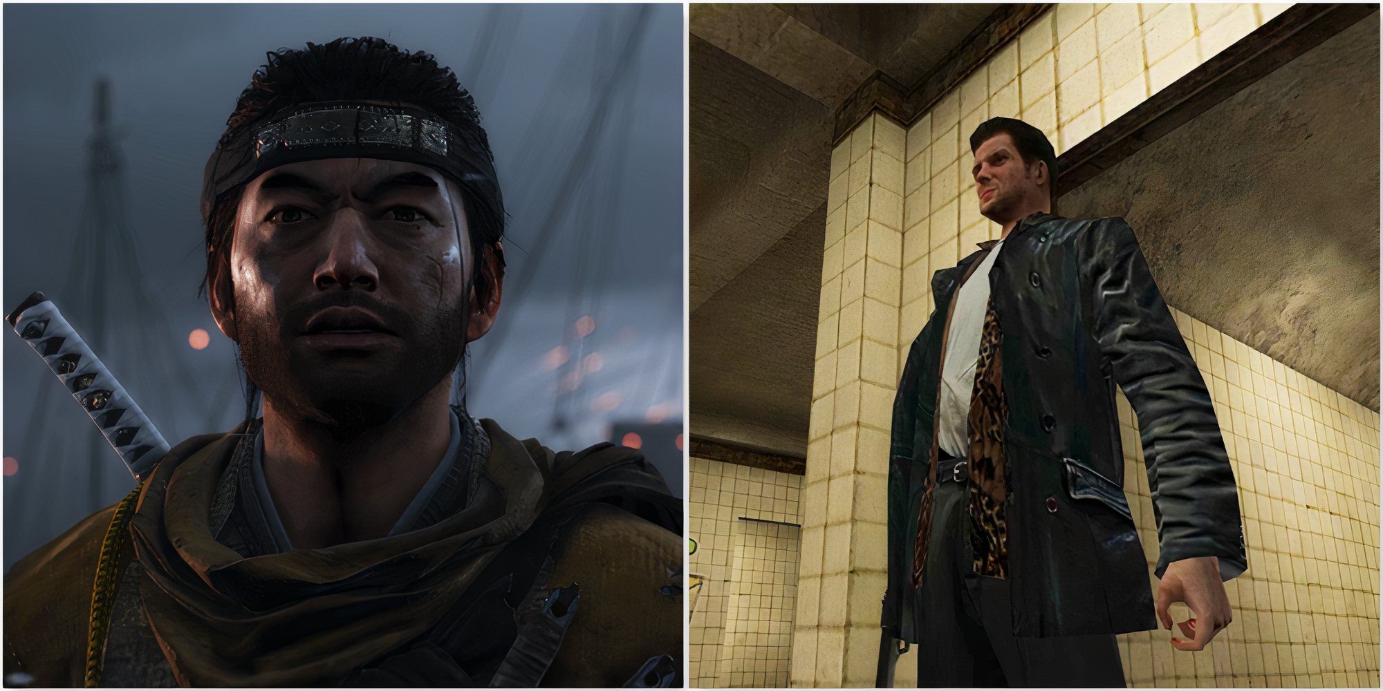 Jin in Ghost Of Tsushima and Max Payne in Max Payne