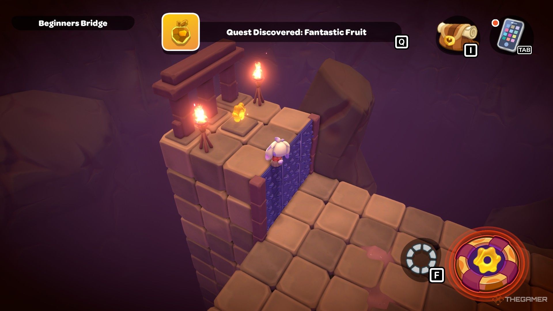 A yellow power crystal is in the puzzle room in Hello Kitty Island Adventure.