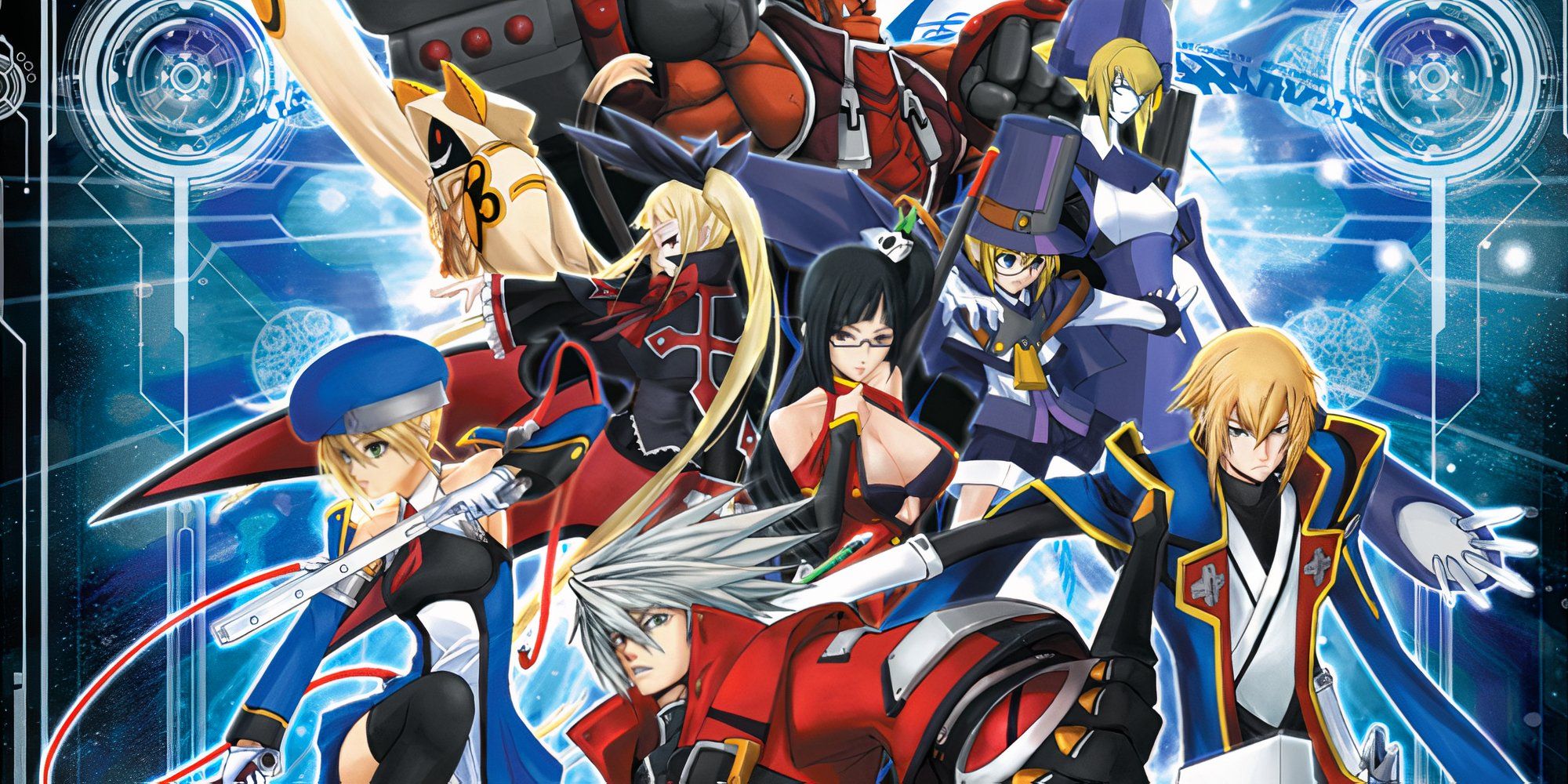 Promo art featuring characters in BlazBlue