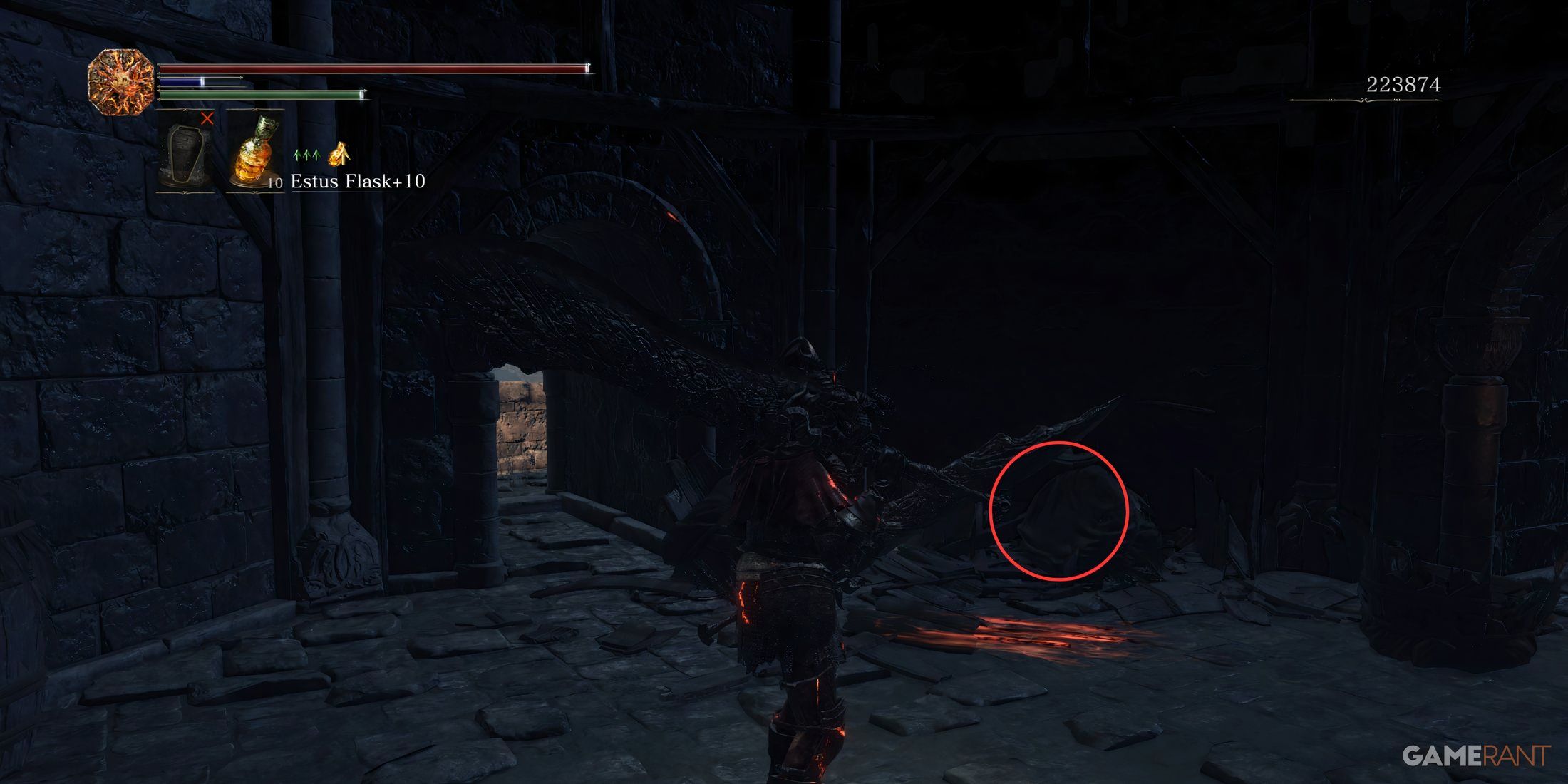 Character in a tower in Dark Souls 3