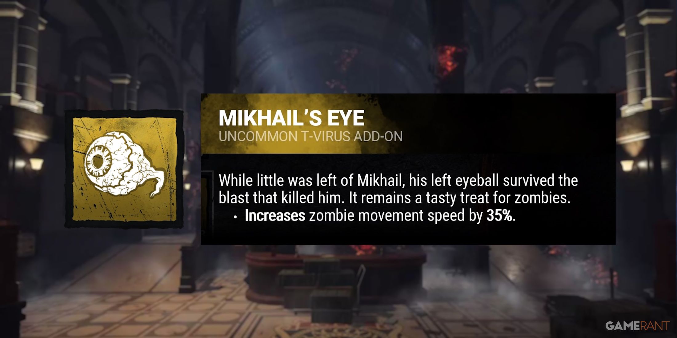 dead by daylight the nemesis mikhail's eye addon