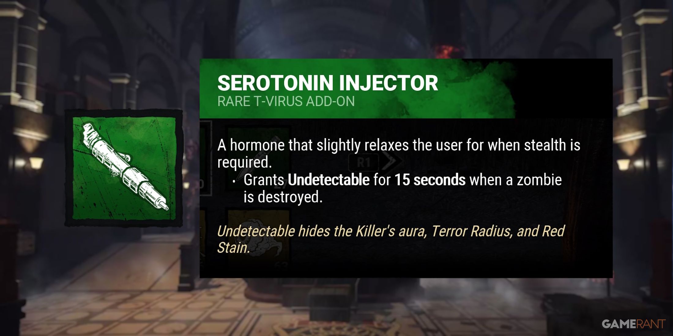 dead by daylight the nemesis serotonin injector addon