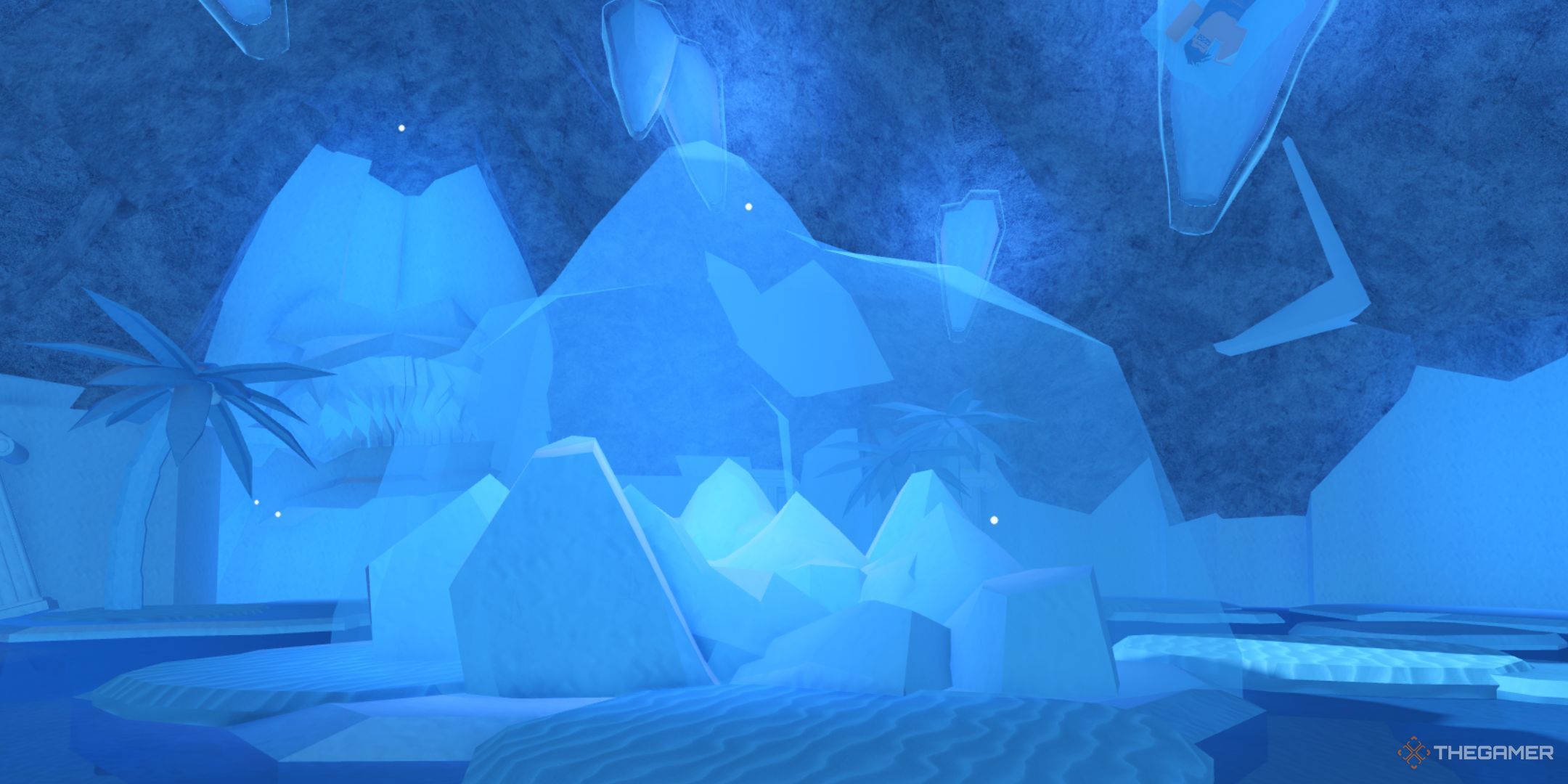 The player character shows the ice cave where the Woolly Mammoth event is active in Permafrost in Dig It.