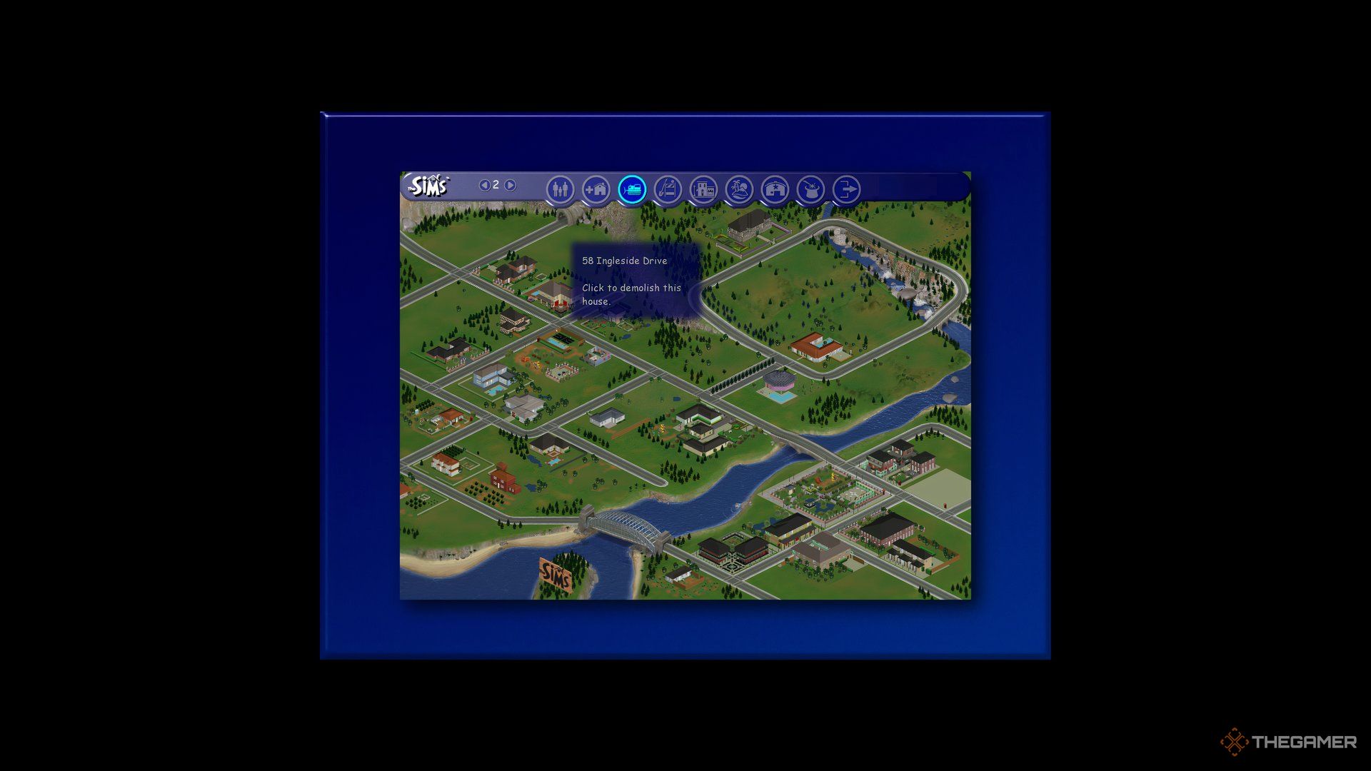 An image showing bulldozing UI in The Sims.