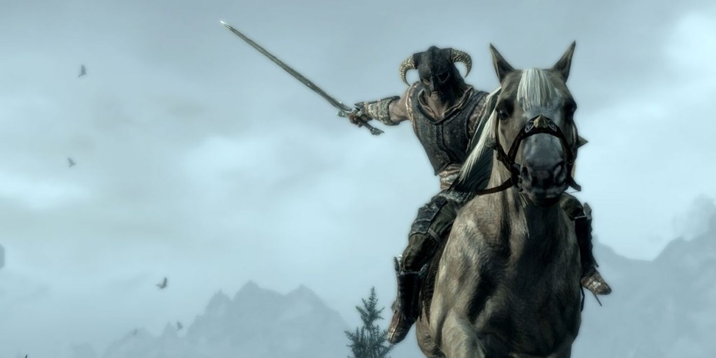 Riding in Skyrim