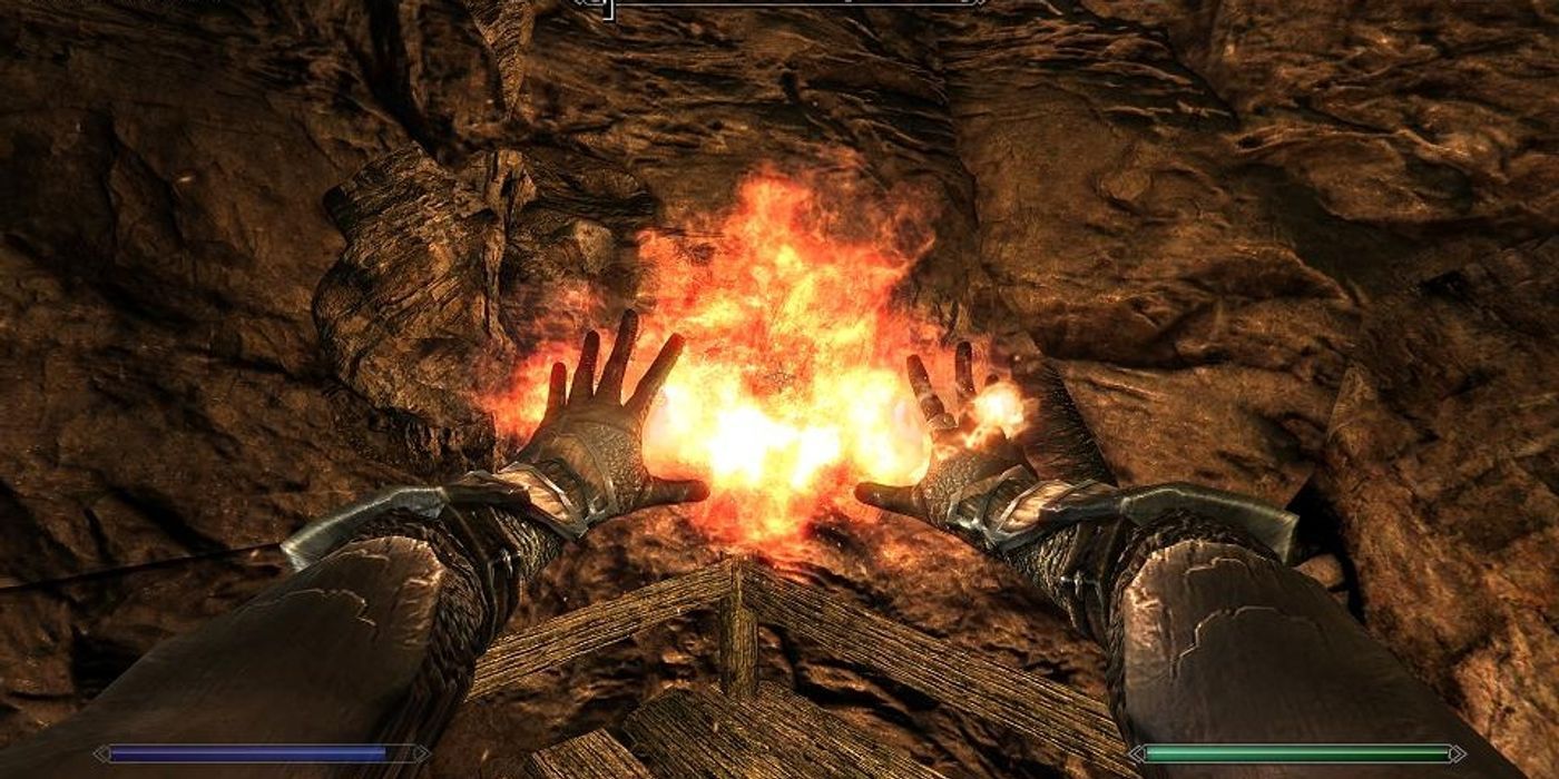 Flames in Skyrim