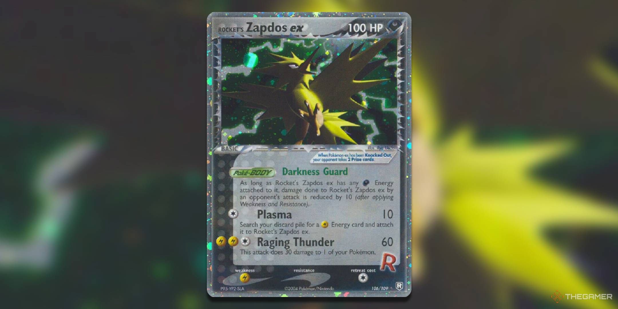 Pokemon TCG EX Team Rocket Returns Rocket's Zapdos EX.