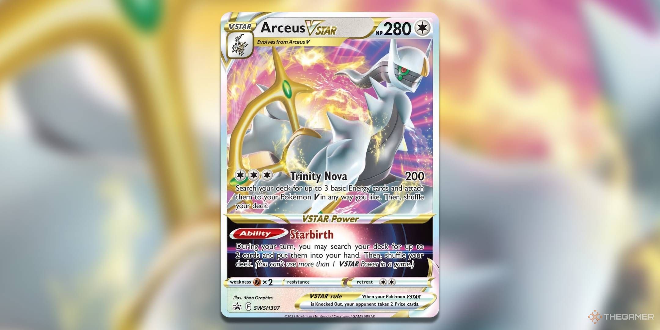 Pokemon TCG Sword and Shield Arceus VStar.