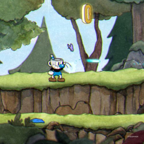 Mugmen finds the fourth coin inside the Forest Follies level in Cuphead